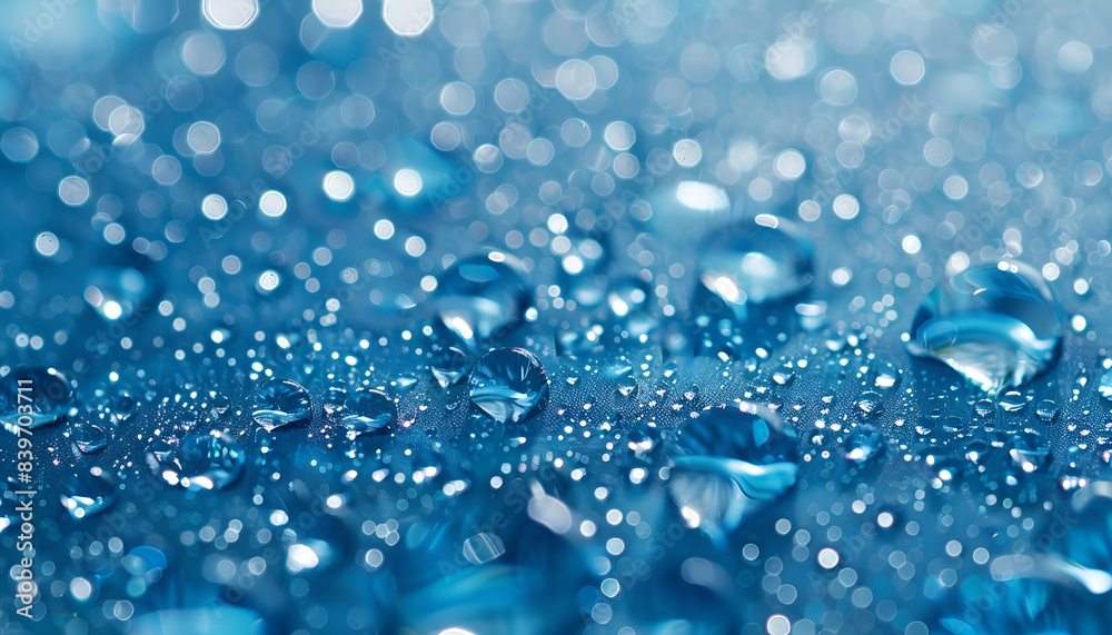 water drops on blue plastic texture background water drops on blue plastic texture background