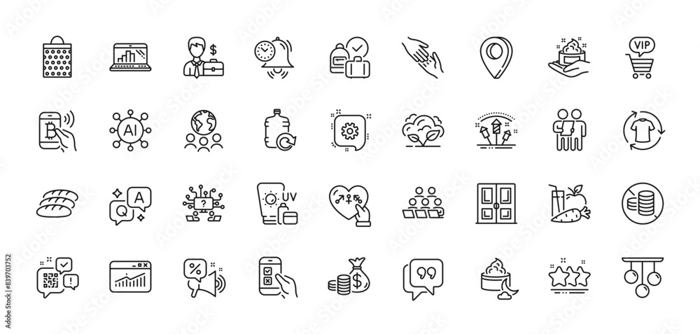 Door, Teamwork question and Time management line icons pack. AI, Question and Answer, Map pin icons. Coins bag, Skin care, Survey web icon. Genders, Mobile survey, Night cream pictogram. Vector Door, Teamwork question and Time management line icons pack. AI, Question and Answer, Map pin icons. Coins bag, Skin care, Survey web icon. Genders, Mobile survey, Night cream pictogram. Vector