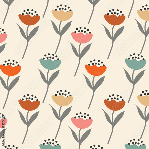  Abstract hand drawn flowers patter.  origami floral background. style for print,clothing,  banners, wallpaper, posters, websites, online shopping.Vector illustration design and creative idea, eps 10.