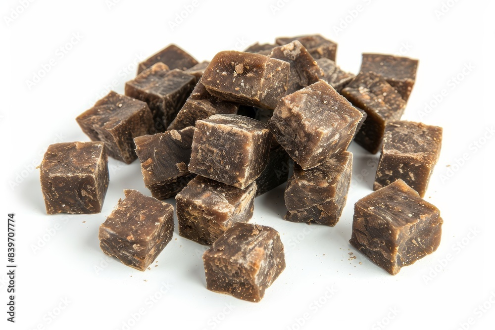 Beef bouillon cubes on white background concentrated broth Beef bouillon cubes on white background concentrated broth