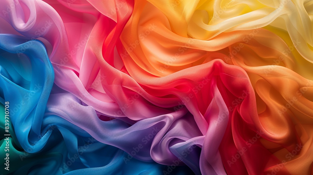 Happy Pride Month background featuring rainbow fabric. Happy Pride Month background featuring rainbow fabric.