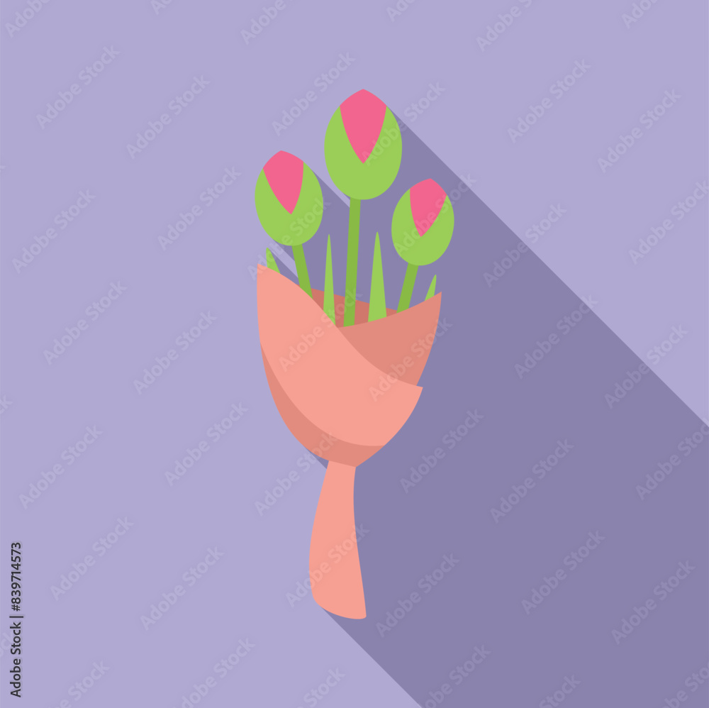 Bouquet being given as a symbol of affection and love