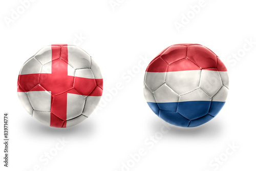 football balls with national flags of england and netherlands ,soccer teams. on the white background. Free Download football balls with national flags of england and netherlands ,soccer teams. on the white background. - GFXLoad