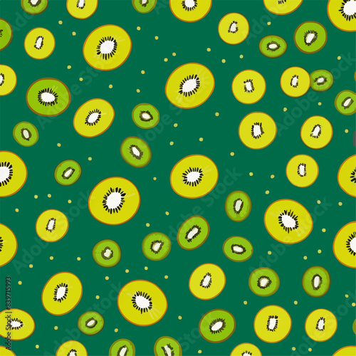 Tropical kiwi fruit pattern for vibrant designs