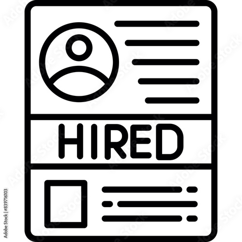 Hired icon