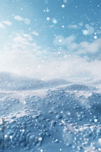 winter landscape snowdrifts Generative AI © Roman