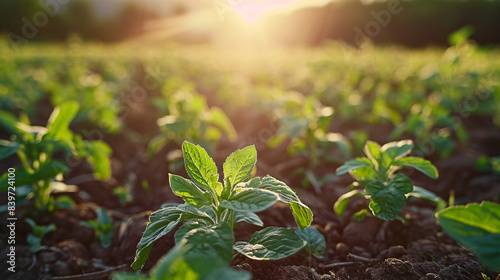 sunset in the field