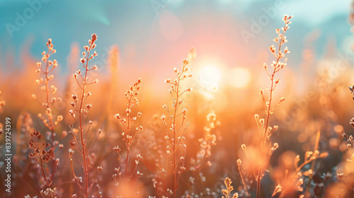 sunset in the field