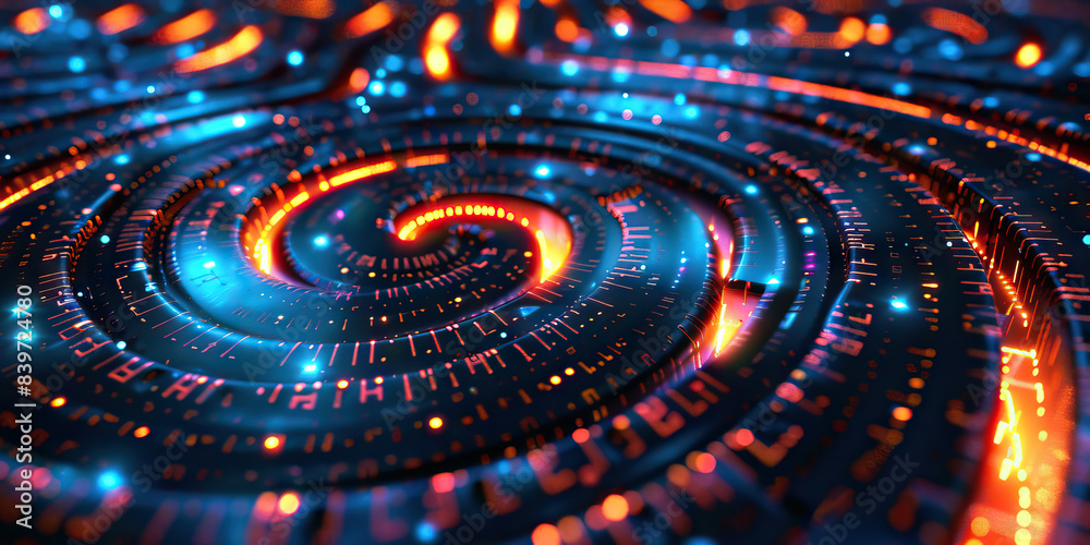 A labyrinth of flashing lights and pulsing signals, entangling minds and altering realities A labyrinth of flashing lights and pulsing signals, entangling minds and altering realities