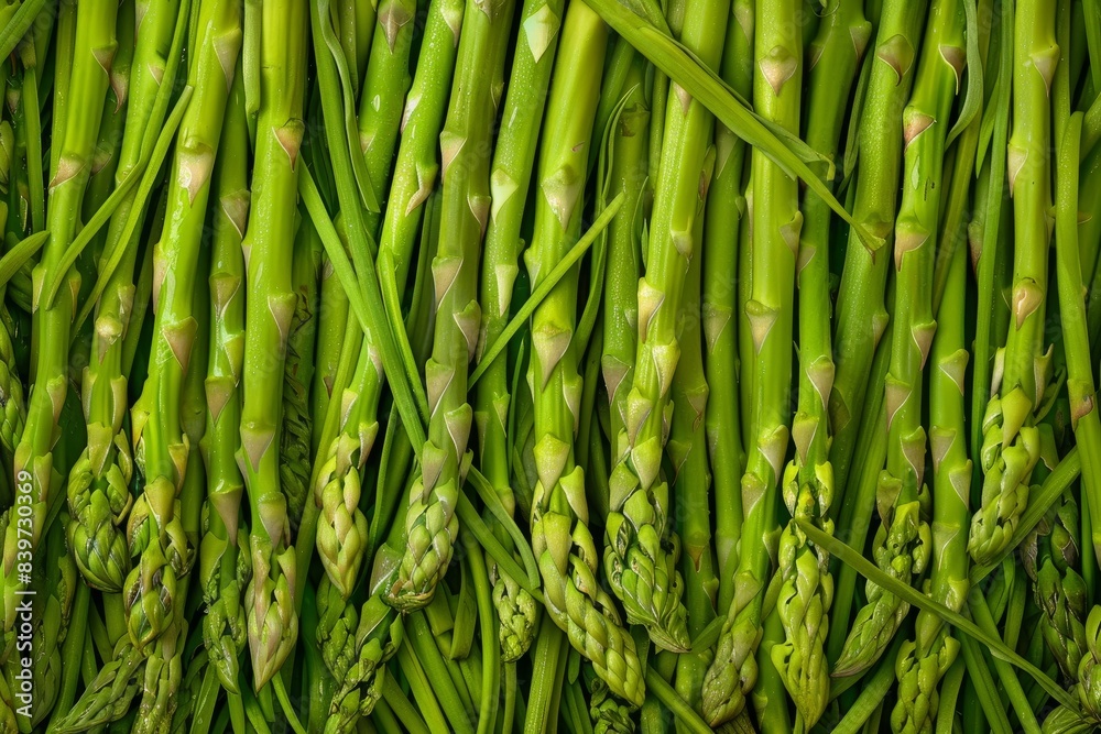 Image of fresh green asparagus cooking a healthy meal