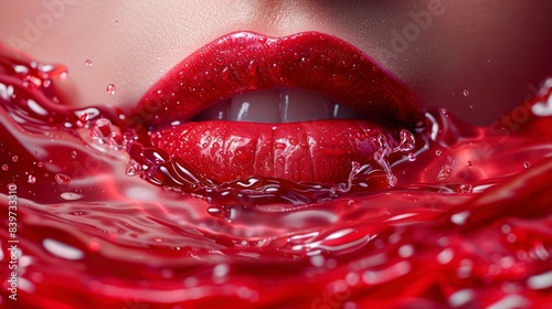 Close up shot photo of a woman lips