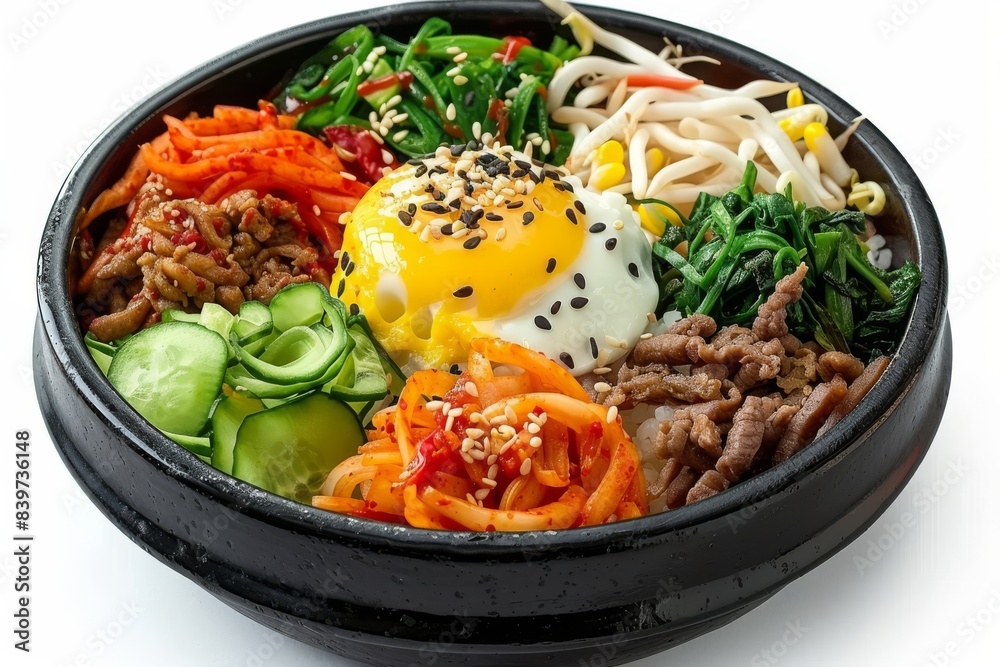 Hearty breakfast bowl with eggs, vegetables, and rice, perfect for a nutritious and flavorful meal Hearty breakfast bowl with eggs, vegetables, and rice, perfect for a nutritious and flavorful meal