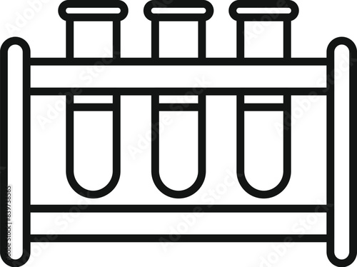 Three test tubes waiting to be used in a scientific experiment