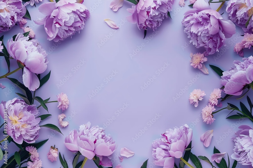 Peony Floral Frame for Elegant Occasions. Peony Floral Frame for Elegant Occasions.
