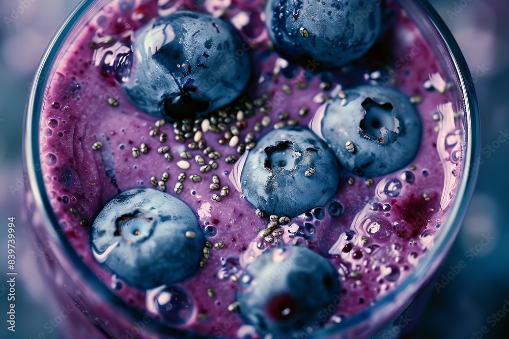 Smoothie with berries and chia seeds Smoothie with berries and chia seeds