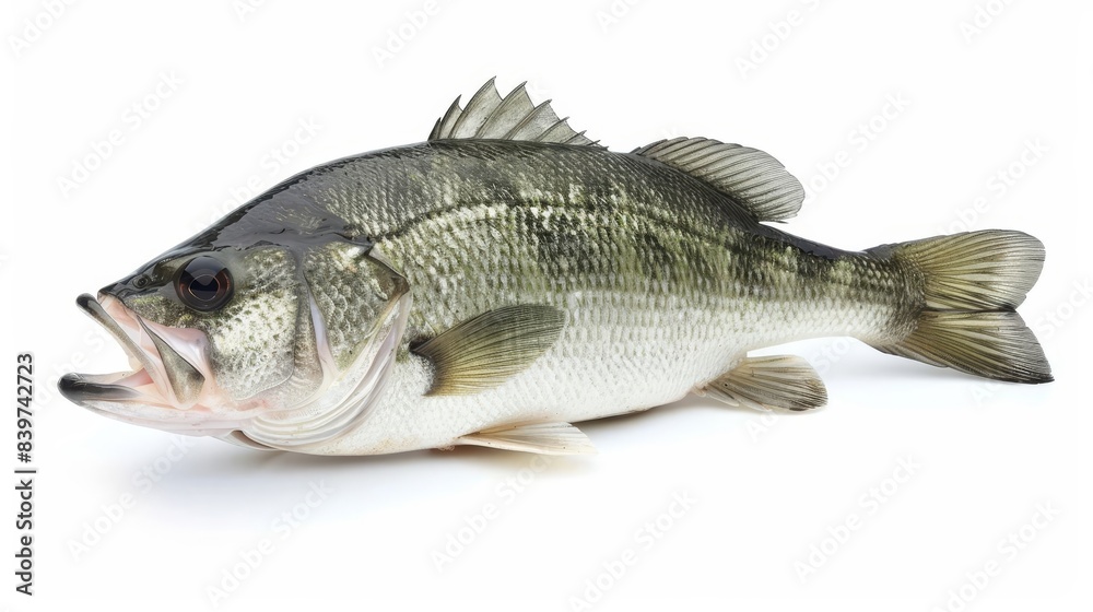 fresh largemouth bass isolated on white vibrant fish photography fresh largemouth bass isolated on white vibrant fish photography