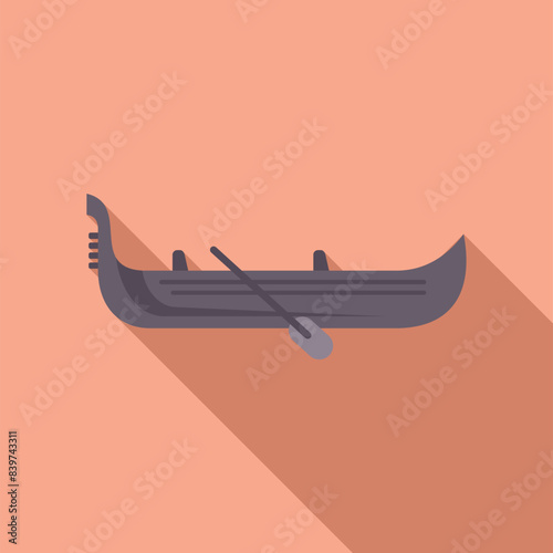 Gondola rowing boat on water for venice travel