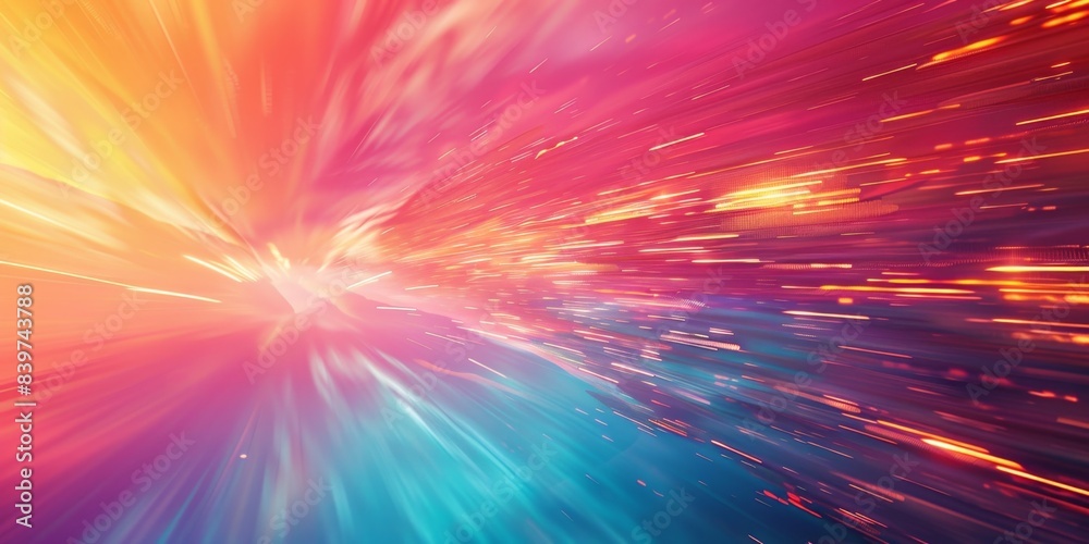 Obraz premium Abstract Space Travel at the Speed of Light