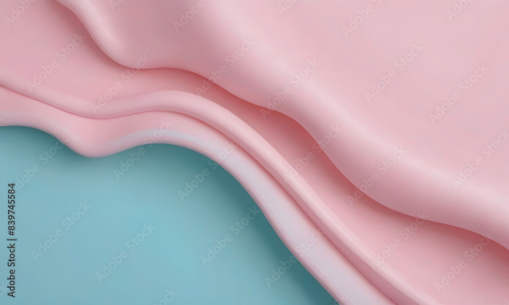 Closeup of watercolorinspired pink and blue fabric on azure background Closeup of watercolorinspired pink and blue fabric on azure background
