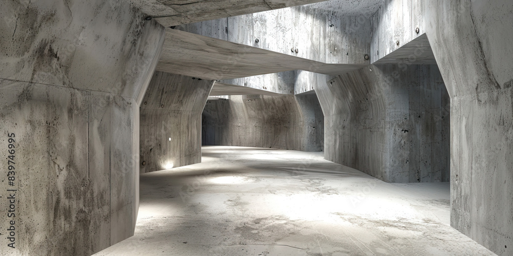 Underground Bunker A network of concrete tunnels and rooms, designed
