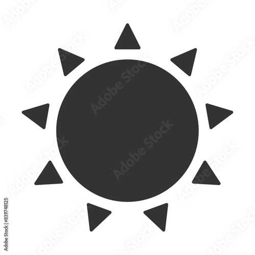 太陽のモノクロアイコン