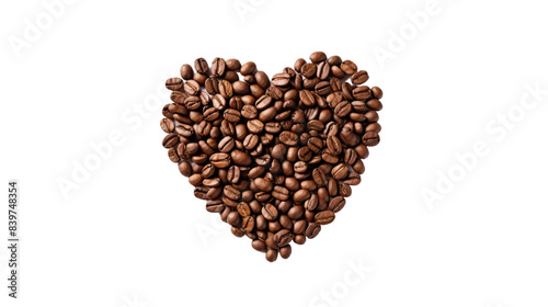 coffee beans heart