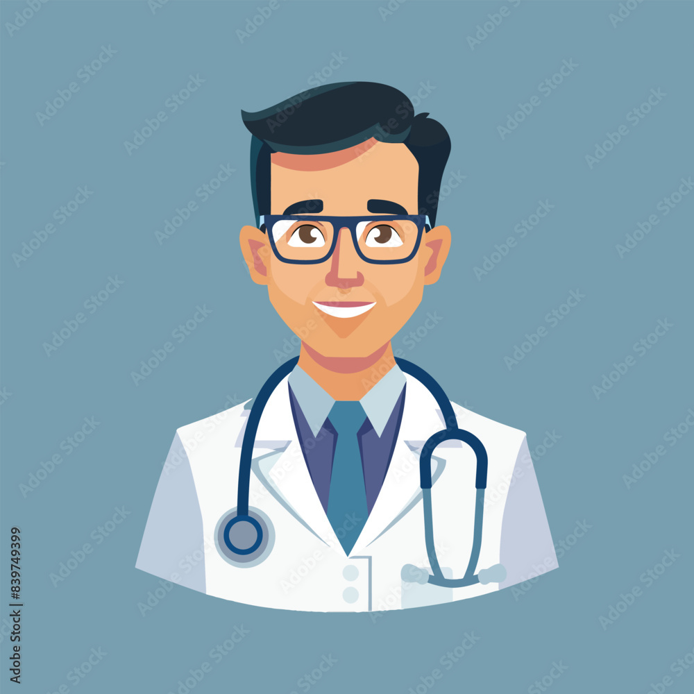 Fototapeta premium Doctor Flat Vector Icon