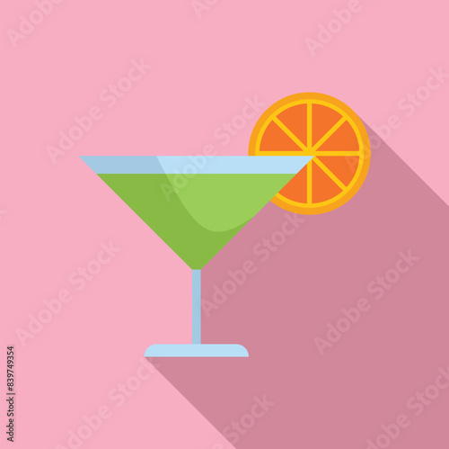 Refreshing beverage being served with a citrus garnish