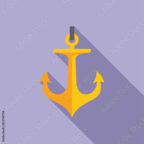 Yellow anchor hanging, providing a sense of stability and security