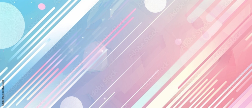 Abstract pastel background. Minimalist style cover template with vibrant perspective 3d geometric shapes collection. Ideal design for social media, cover, banner, flyer.
