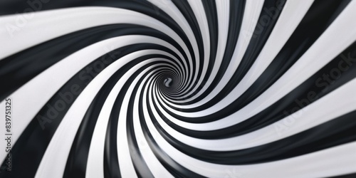 Black And White Concentric Swirling Lines Optical Illusion