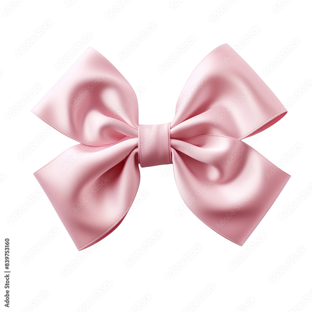pink bow isolated on white