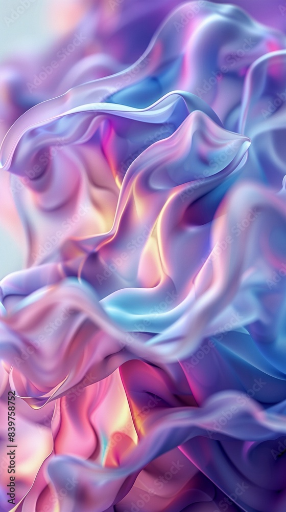Neon pastel silk fabric shapes abstract background Neon pastel silk fabric shapes abstract background