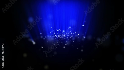 blue particle falling background Loop photo