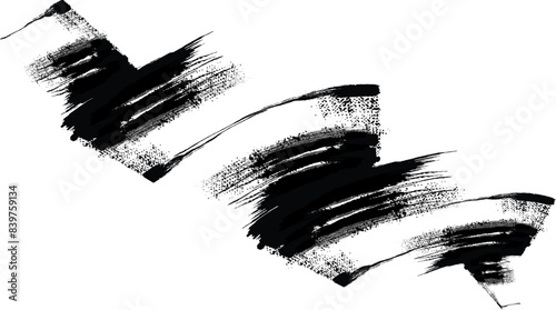 Artistic grungy creative brush stroke set, vector artistic black paint brush strokes, Flat Paint Brush Thin Short Background & Straight Lines Mix High Detail Abstract Vector Background Mix Set 