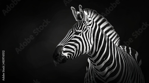Beautiful Zebra Black And White Face. Generative Ai