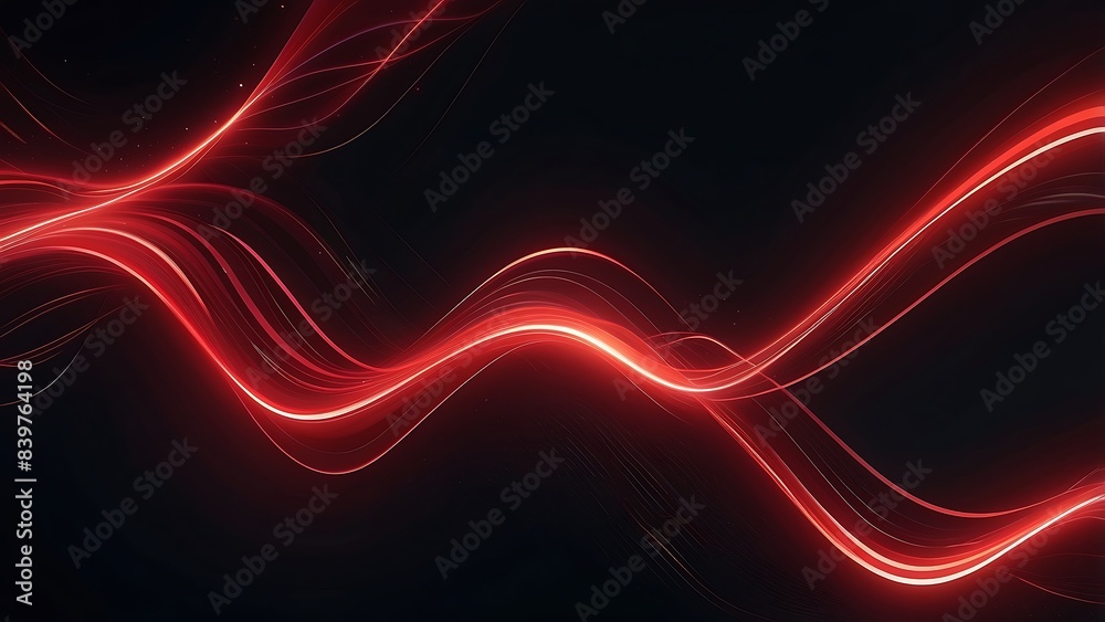 Naklejka premium abstract background with glowing red lines