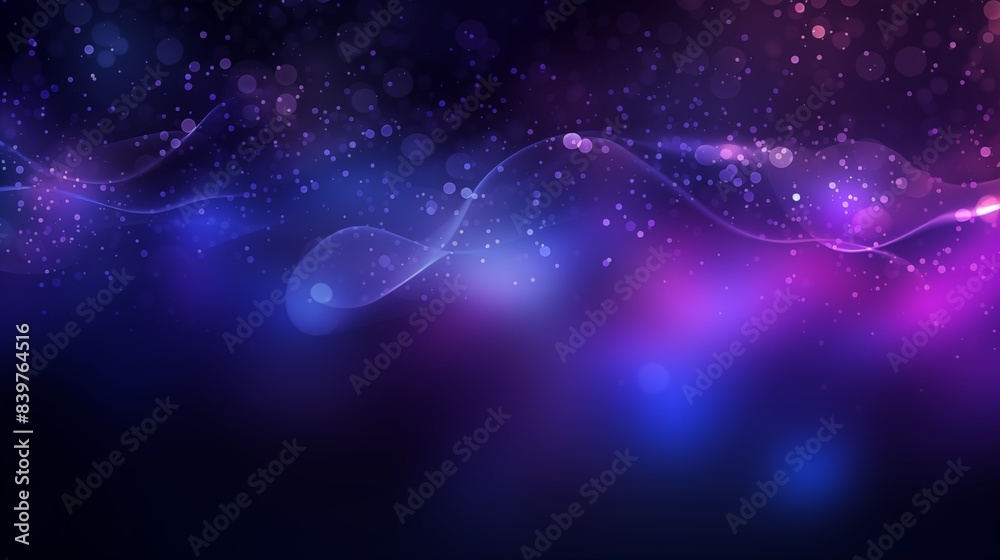 Abstract Glowing Purple and Blue Lights with Particles in a Cosmic Swirl. Abstract Glowing Purple and Blue Lights with Particles in a Cosmic Swirl.