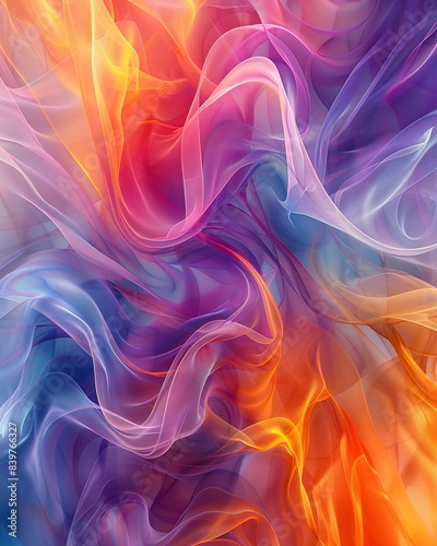 Vibrant Abstract Artwork with Dynamic Flowing Lines for Desktop Wallpaper