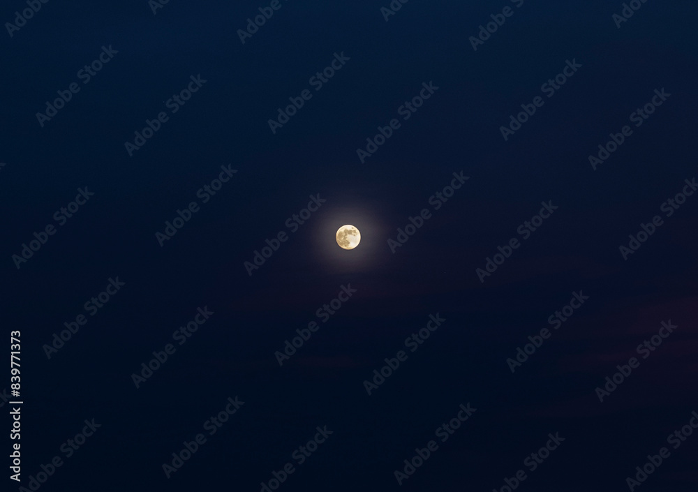 Fototapeta premium Full moon in Benalmadena, Spain