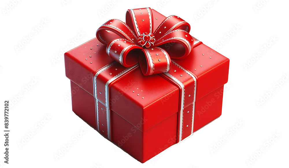 Obraz premium red gift box isolated on transparent background,png 