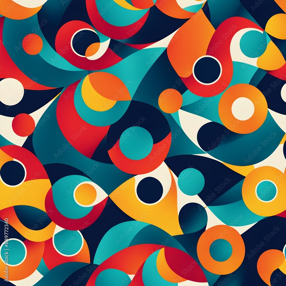 Fototapeta premium Endless Abstract Harmony: Seamless Pattern Photo Stock Collection