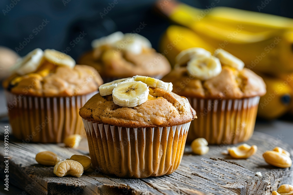 Peanut Butter Banana Muffins. Peanut Butter Banana Muffins.