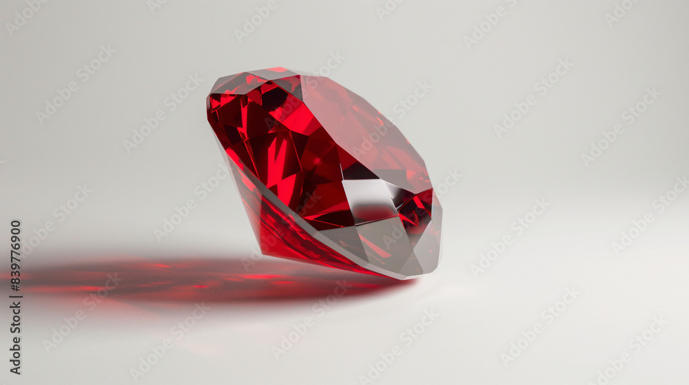 Floating ruby isolated on white Floating ruby isolated on white