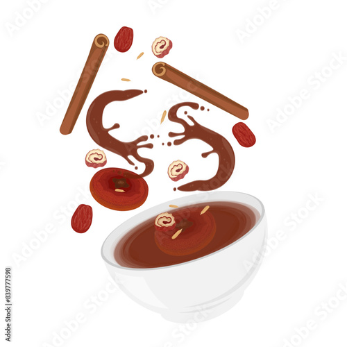 Vector illustration logo Clip art Sujeonggwa levitation