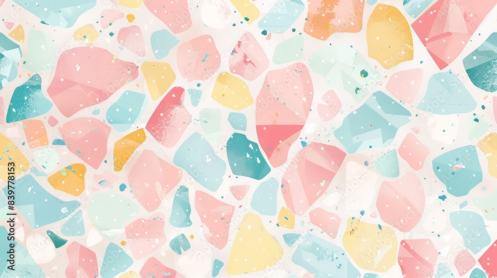 Terrazzo background in cute pastel pattern Terrazzo background in cute pastel pattern