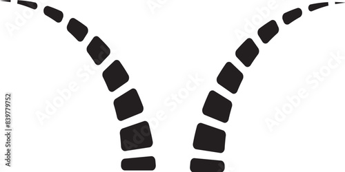 Goat horns, black icon, design element, animal parts, antelope
