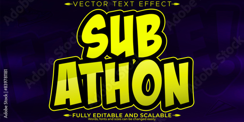 Editable text effect, editable emote icon and trendy customizable font style