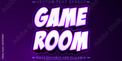 Editable text effect, editable game and trendy customizable font style