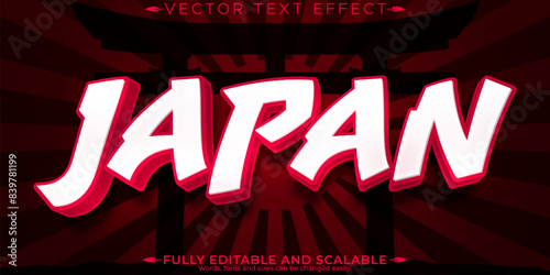 Japan text effect, editable karate and kungfu text style